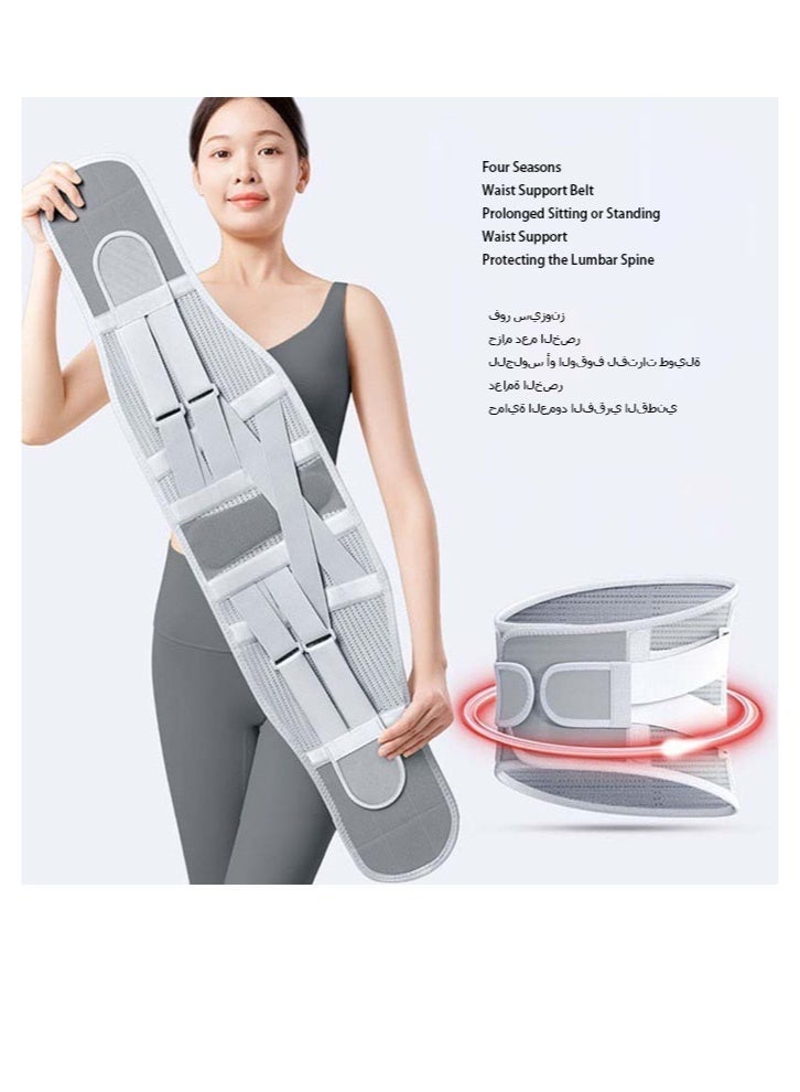 كيلا حزام دعم قطني، دعامة ظهر قطنية عجزية، حزام دعم ظهر قابل للتهوية، لتخفيف آلام أسفل الظهر، مُدفأ ومُشد للانزلاق الغضروفي، وعرق النسا، والجنف (متوسط) - Image 3